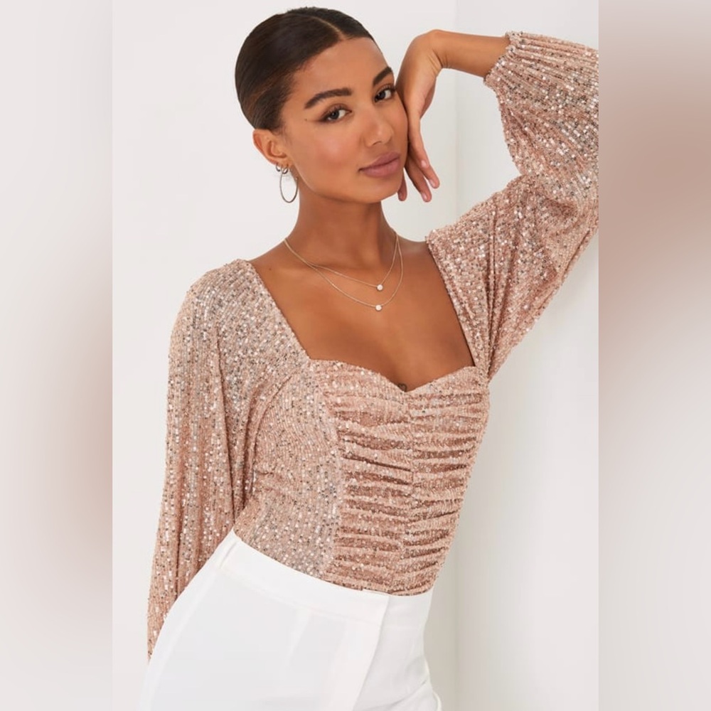 Lulus Rose Gold Bodysuit